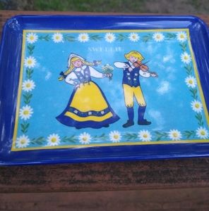 Vintage Sweden Plastic Trinket Dish Small Tray